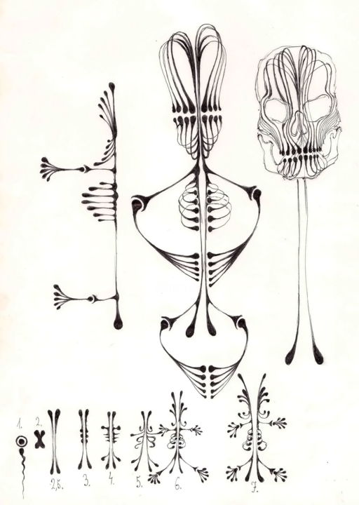 Dibujo titulada "83-algoritm-computa…" por Gabriel Kelemen, Obra de arte original