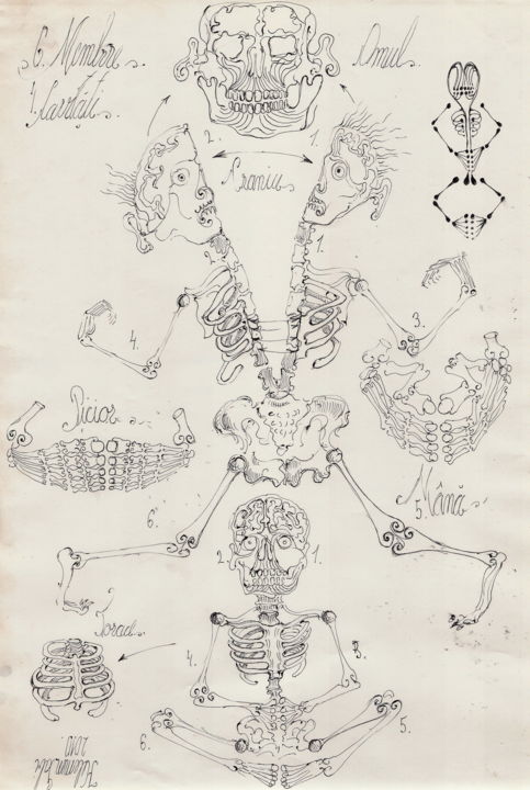 Disegno intitolato "84-algoritm-computa…" da Gabriel Kelemen, Opera d'arte originale