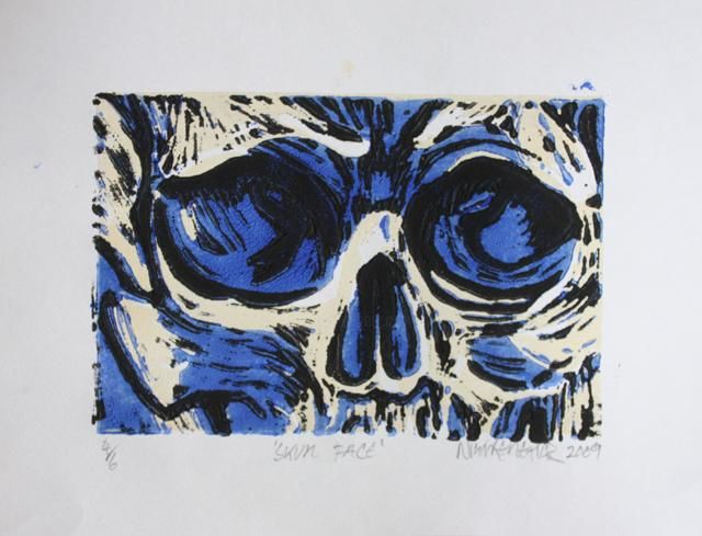 Отпечатки и Гравюры под названием "Skull Face" - Nick Kelleher, Подлинное произведение искусства