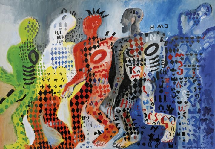 Painting titled "Our sins" by Martin Kellenberger, Original Art, Acrylic
