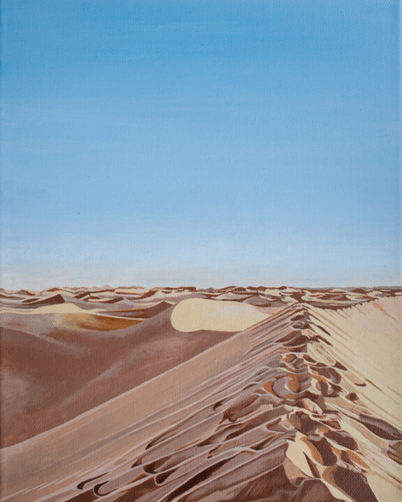 Painting titled "Caitlyn's Sahara" by Kelley Hudson, Original Artwork, Acrylic