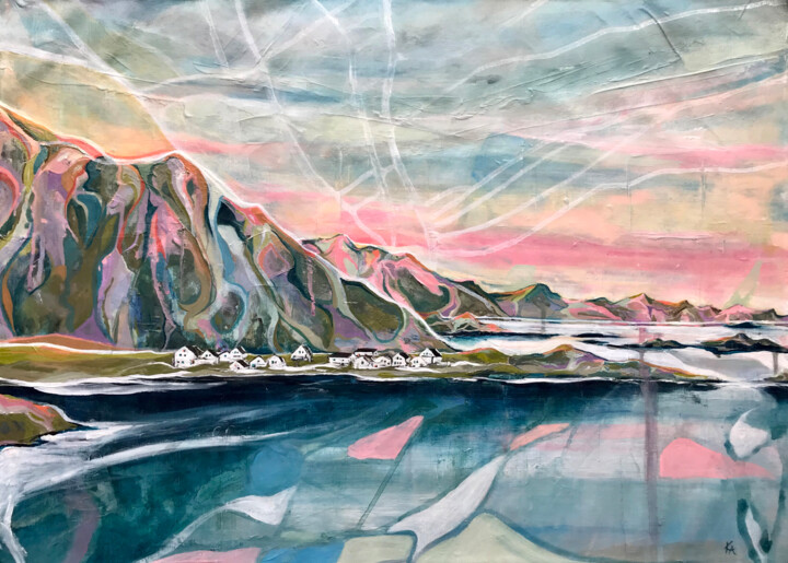 Peinture intitulée "Horizon North" par Kelly Allison, Œuvre d'art originale, Acrylique