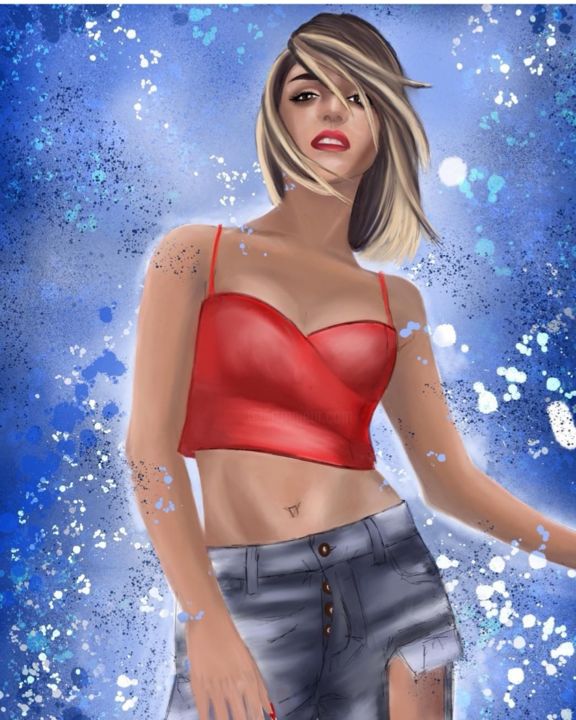 Digital Arts titled "Baby V" by Kelly Cheyanne Butcher, Original Art, Digital Painting