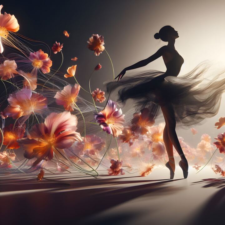 Digital Arts titled "Spring on Stage" by Kelly Johanna Martínez Peña, Original Artwork, AI generated image