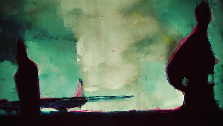 Pittura intitolato "Area 51" da Kelvin Smits, Opera d'arte originale, Acrilico
