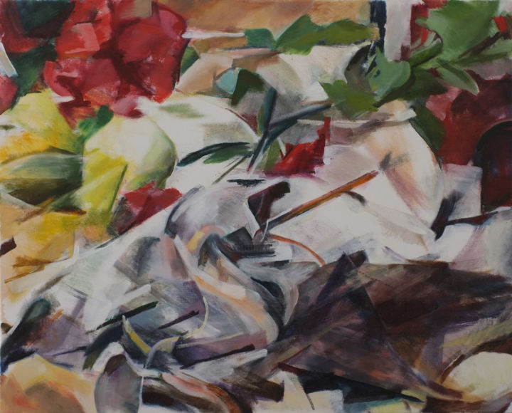 Painting titled "Still Life 18" by Ken Dawson, Original Art, Oil Mounted on Stretcher frame