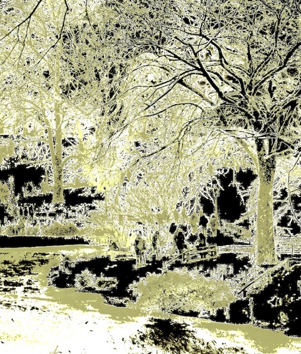 Photographie intitulée "Central Park Snow 8…" par Ken Lerner, Œuvre d'art originale, Photographie numérique