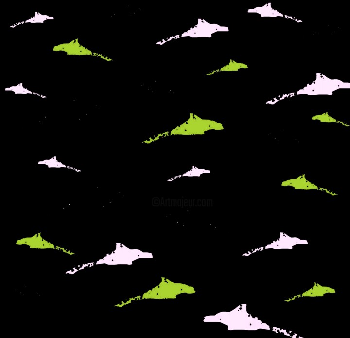 Fotografia zatytułowany „Sharks Crossing 1b31” autorstwa Ken Lerner, Oryginalna praca, Fotografia cyfrowa