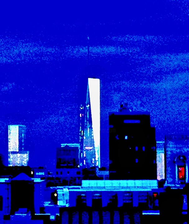 Fotografia intitolato "Freedom Tower 51h" da Ken Lerner, Opera d'arte originale, Fotografia digitale