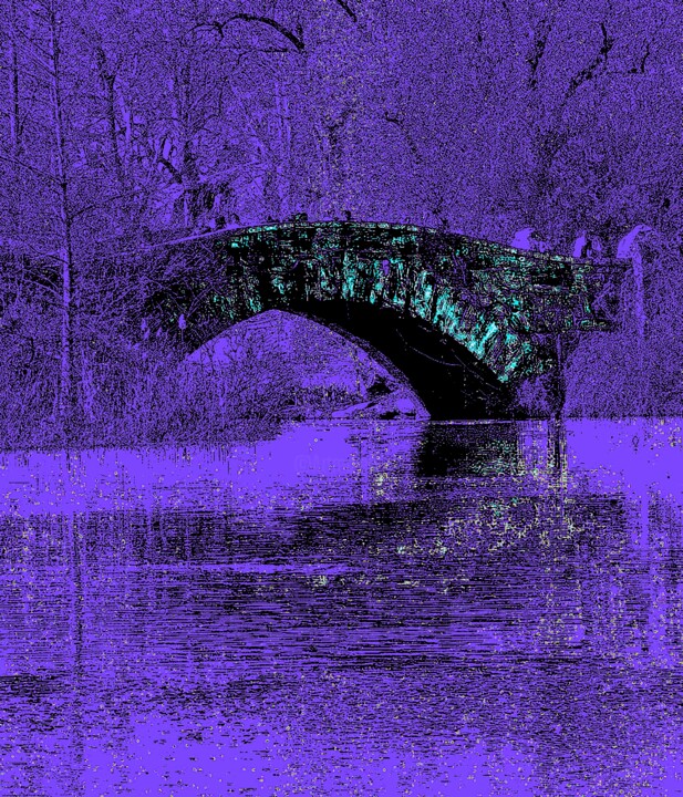 Fotografía titulada "Bow Bridge Central…" por Ken Lerner, Obra de arte original, Fotografía digital