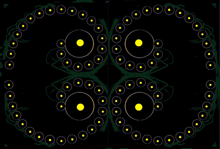 Фотография под названием "Dotted Spirals 3b4b" - Ken Lerner, Подлинное произведение искусства, Цифровая фотография