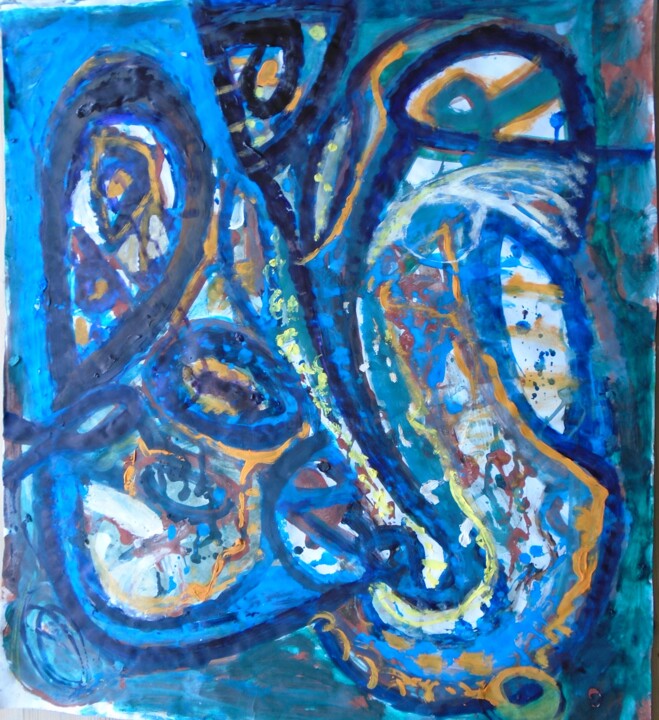 Painting titled "Blue spring begiini…" by Ken Pammen, Original Artwork, Acrylic