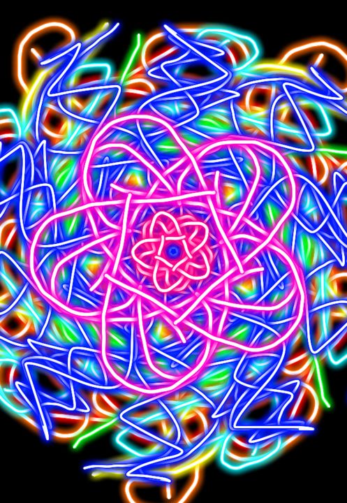Digital Arts titled "flower glow!" by Kkwolf Spina, Original Art, 2D Digital Work