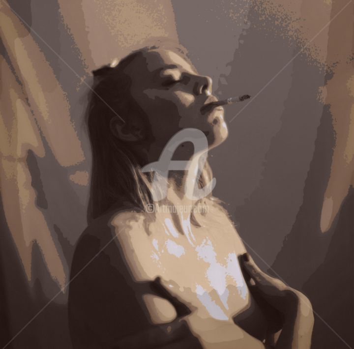 Arts numériques intitulée "Nicotine!" par Kendrick, Œuvre d'art originale, Photo montage