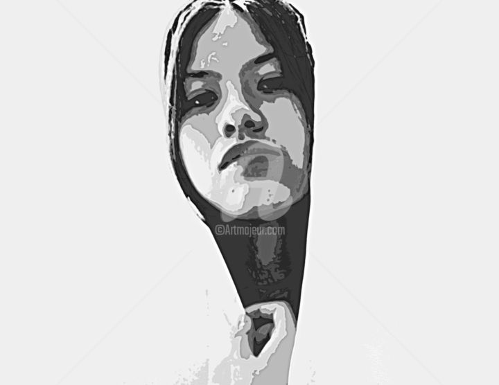 "woman in white" başlıklı Dijital Sanat Kendrick tarafından, Orijinal sanat, Foto Montaj