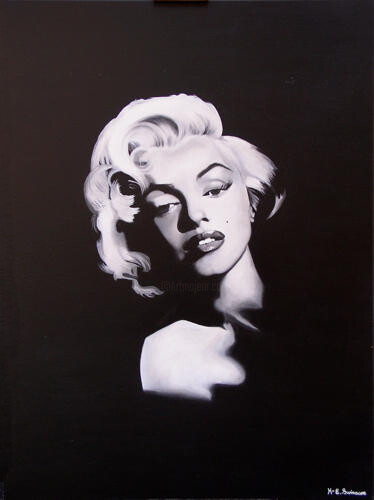 Painting titled "Marilyn Monroe, Sul…" by Kenneth-Edward Swinscoe, Original Artwork