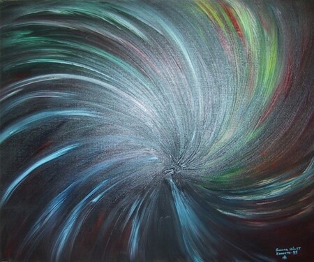 Pintura titulada "Black hole" por Kenneth, Obra de arte original