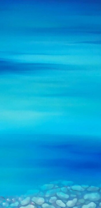 Peinture intitulée ""Blue dream"" par Kerassia Touliatou, Œuvre d'art originale, Huile