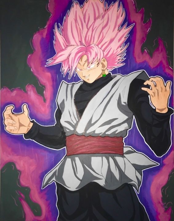 Black Goku Dragon Ball Z Manga Painting By Izak Artmajeur