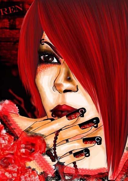 Digital Arts titled "Jrock guy))" by Thuy Thanh Nguyen, Original Art,