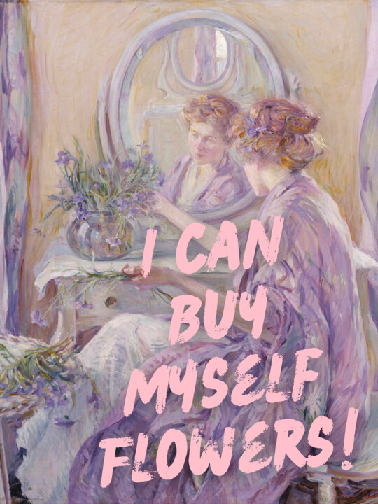 Digital Arts titled "I can buy myself fl…" by Kerry Pritchard, Original Artwork, Digital Painting