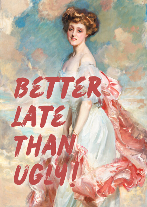 Arte digital titulada "Better late than ug…" por Kerry Pritchard, Obra de arte original, Pintura Digital