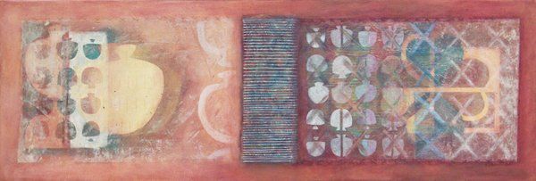 Ζωγραφική με τίτλο "Trans Bound" από Kerryn Madsen-Pietsch, Αυθεντικά έργα τέχνης, Ακρυλικό Τοποθετήθηκε στο Ξύλινο φορείο σ…