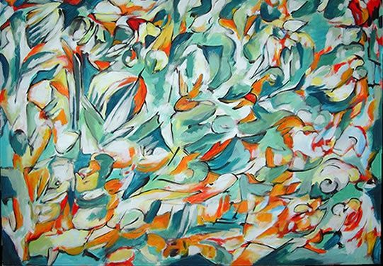 Peinture intitulée "printemps" par Elsa Kersaudy, Œuvre d'art originale
