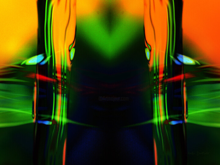 Digital Arts titled "Wasserfarbe" by Kerstin Berthold, Original Artwork, Digital Collage