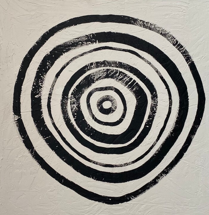 제목이 "Spin Around I"인 미술작품 Kerstin Sagebiel로, 원작, 회 반죽 나무 들것 프레임에 장착됨
