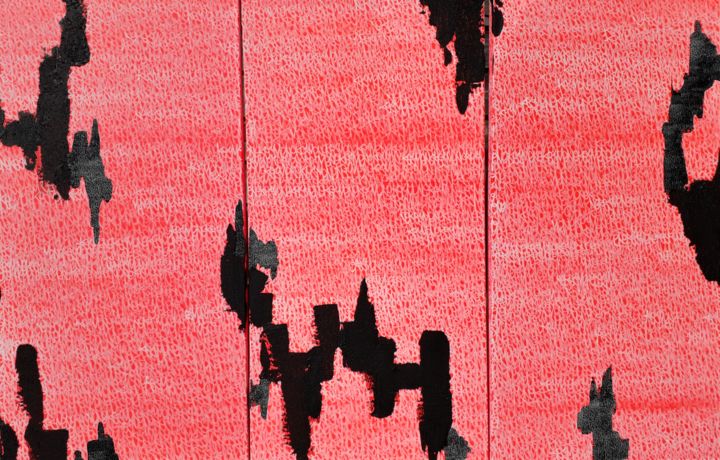 Pittura intitolato "triptyque "Red Ligh…" da Mickael Bereriche (KESMO), Opera d'arte originale, Acrilico