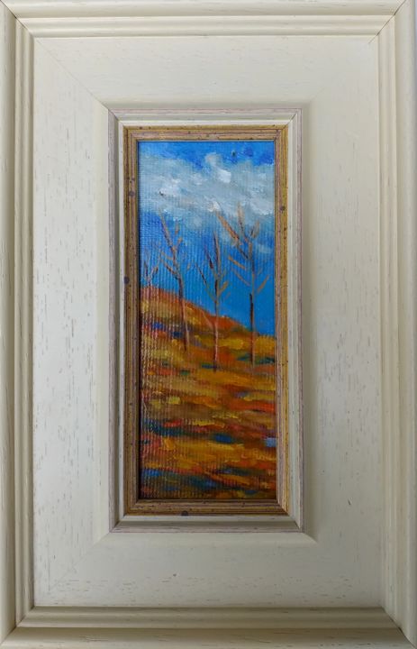 Painting titled "Landscape 15" by Kestutis Jauniskis, Original Artwork, Oil