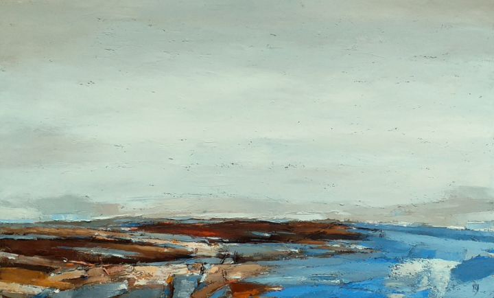 Pittura intitolato "Landscape 29" da Kestutis Jauniskis, Opera d'arte originale, Olio