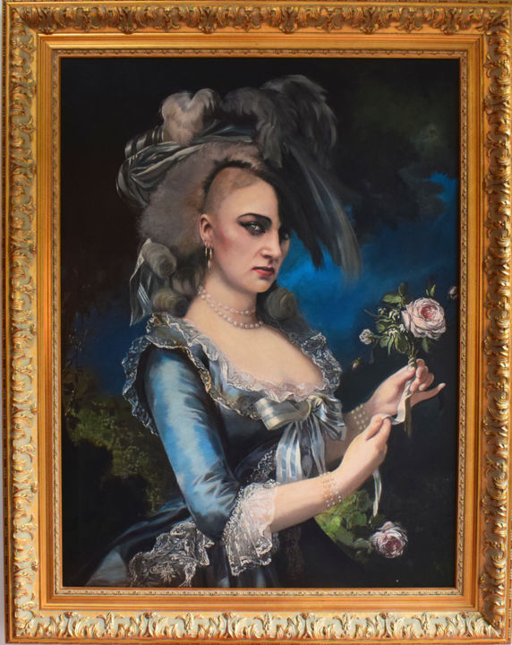 Pintura intitulada "marie Antoinette an…" por Marianne Julie (kether sula), Obras de arte originais, Acrílico
