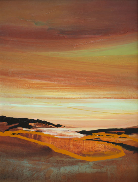 Peinture intitulée "EDGE OF THE WORLD" par Kevan Mcginty, Œuvre d'art originale, Acrylique Monté sur Châssis