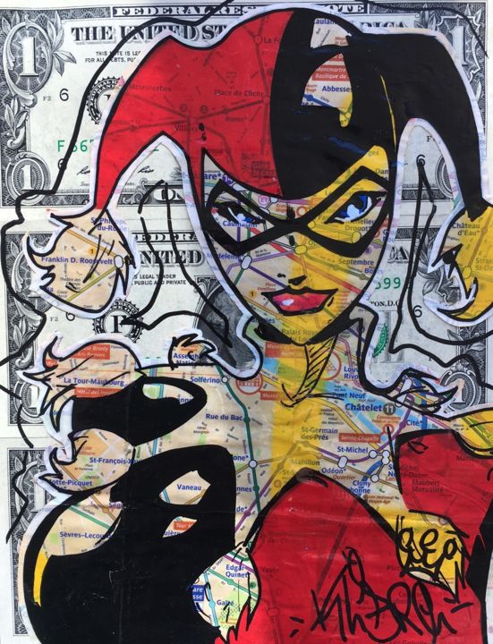 Peinture intitulée "Harley is back" par K-Libre, Œuvre d'art originale
