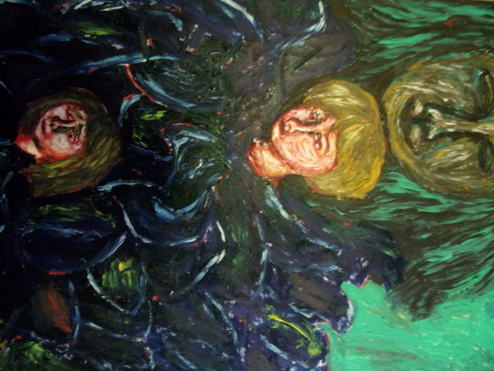 Peinture intitulée "Gaïa la terre mère" par Kevin Chripko, Œuvre d'art originale, Huile