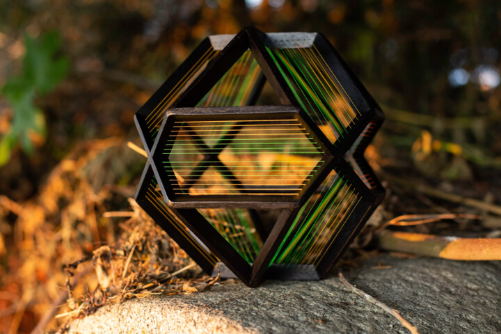 Sculpture titled "Truncated tetrahedr…" by Kevin Fernandez (Artwork.e.v), Original Artwork, Wood