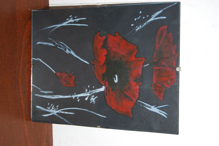 Peinture intitulée "coquelicot" par Kev1, Œuvre d'art originale, Gouache