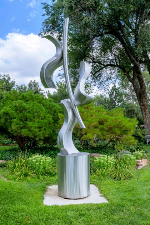 Sculpture intitulée "Climbing Ivy" par Kevin Robb, Œuvre d'art originale, Acier inoxydable