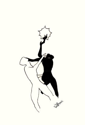 Drawing titled "Apollo and Daphne i…" by Kev Moore, Original Artwork, Other