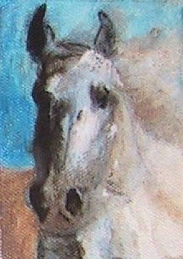 Painting titled "My Arabian Horse AC…" by Kathleen Farmer, Original Artwork, Oil