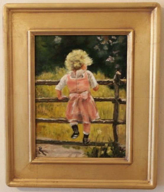 Painting titled "Tomboy" by Kathleen Farmer, Original Artwork, Oil