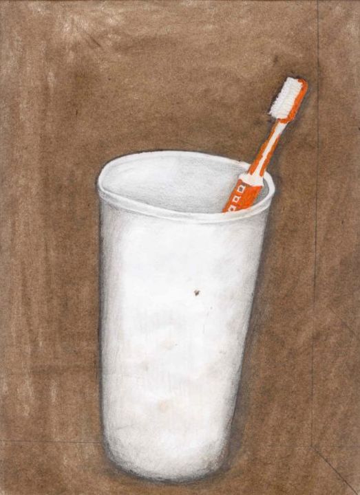 Картина под названием "toothbrush container" - Stewa, Подлинное произведение искусства