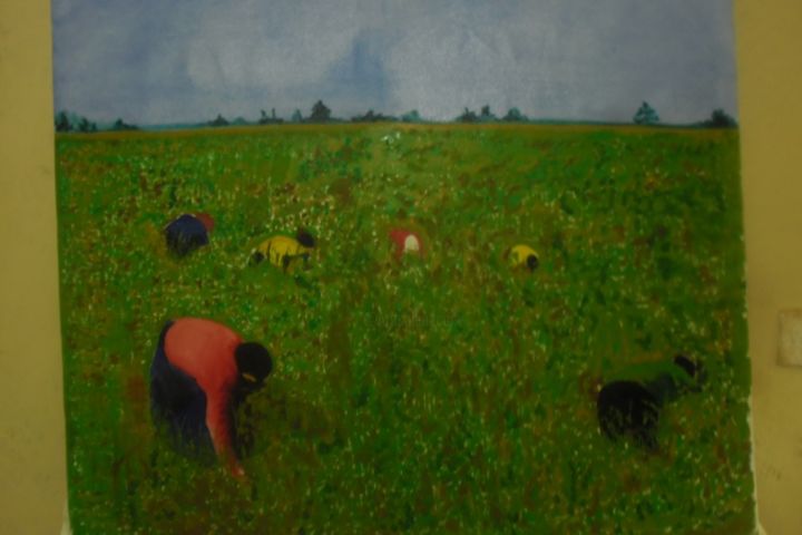 Painting titled "the harvesters" by Stewa, Original Artwork, Other