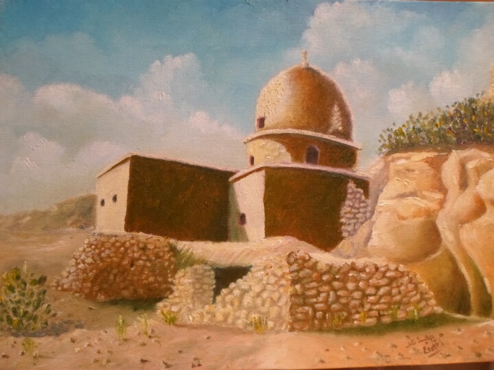 Painting titled "An old mosque" by Khaled Inc, Original Artwork