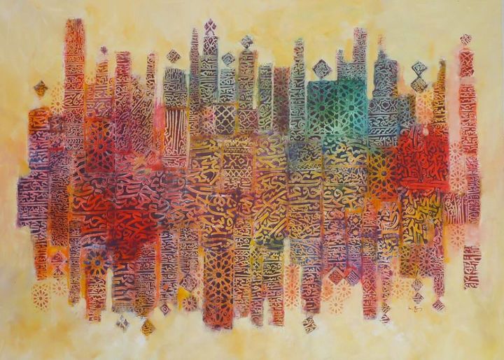 Malerei mit dem Titel "sans titre" von Khaled Sebaa, Original-Kunstwerk, Acryl