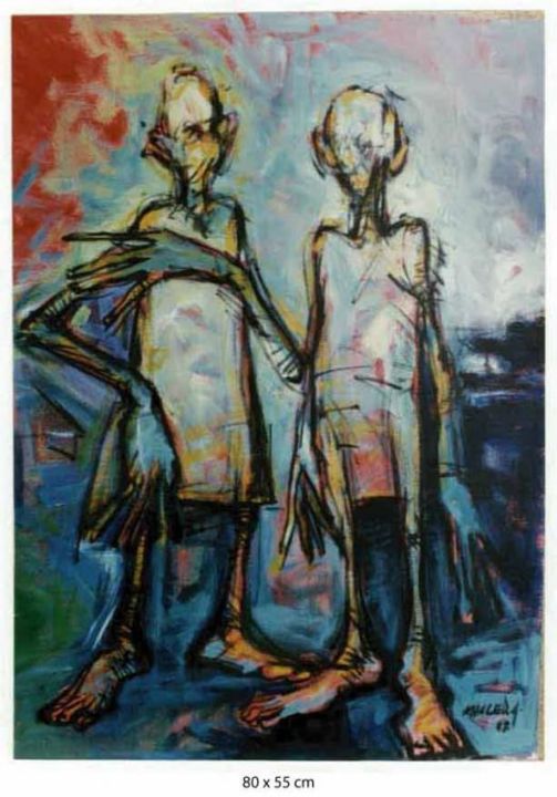 Peinture intitulée "A-07.jpg" par Abdelbassat Khaled, Œuvre d'art originale