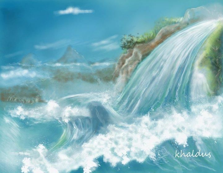 Pintura titulada "cascade" por Khaled Goutal, Obra de arte original
