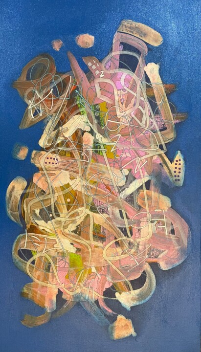 Painting titled "Sans titre 5" by Khalil Boubekri, Original Artwork, Acrylic
